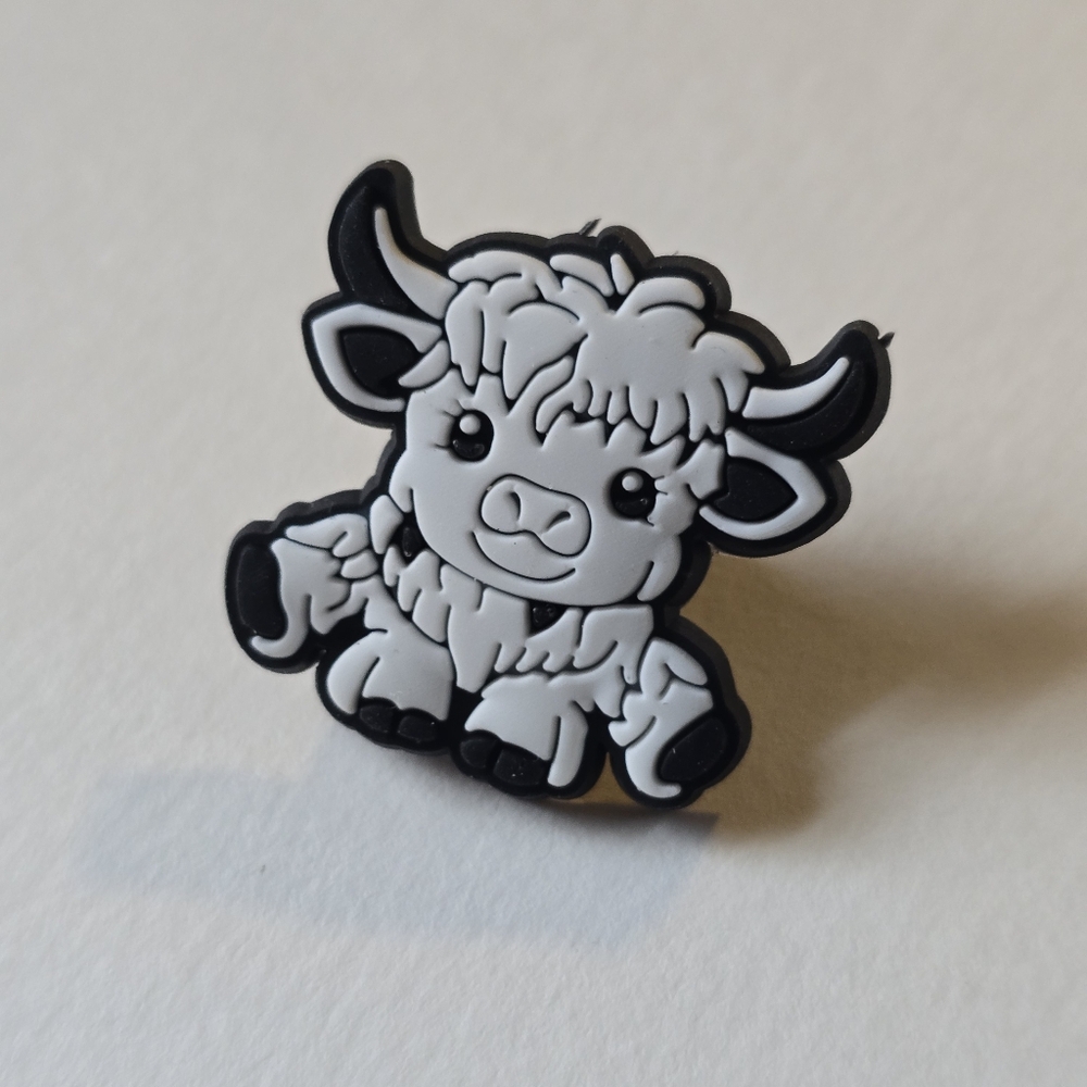 Black and White Cow Pin